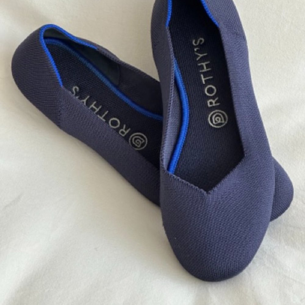 Rothy's Navy Blue round toe flats
